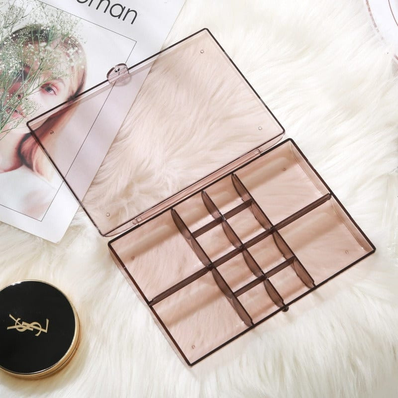 12 grid acrylic jewelry storage organizer