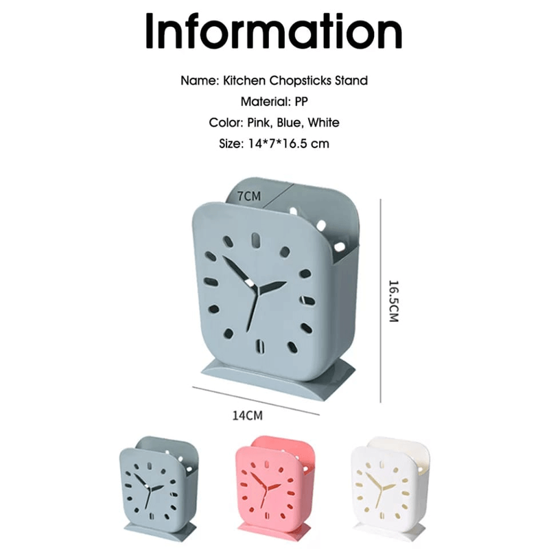 Clock cutlery organizer