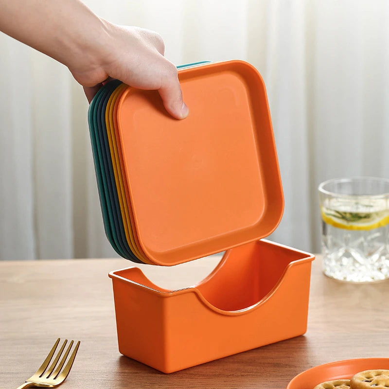 Plastic plates with stand