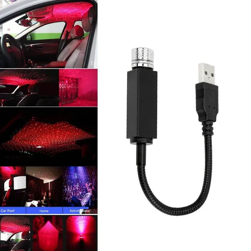 Car led star light projector night light