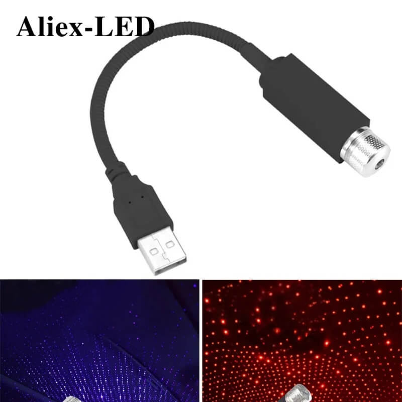 Car led star light projector night light