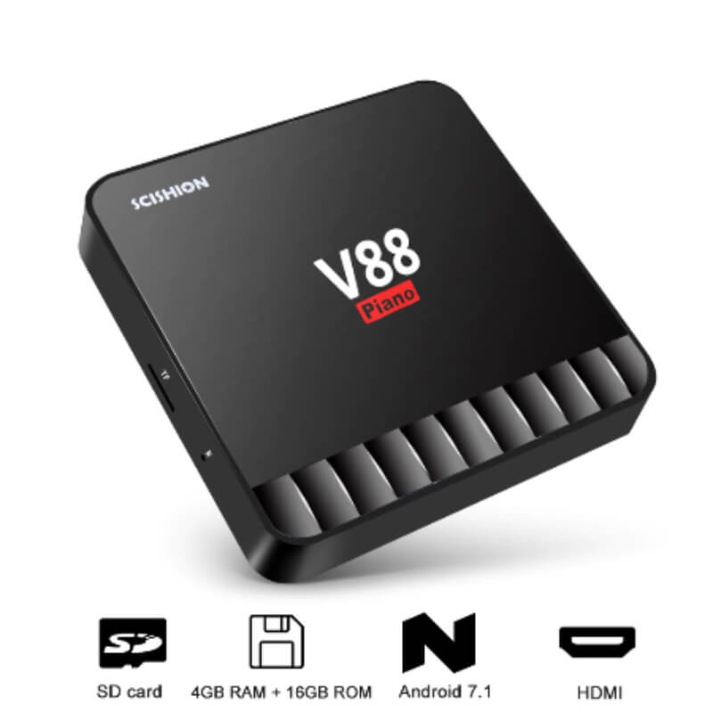 Smart box v88 piano quad core 4gb+16gb