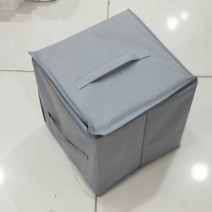 Foldable cube non-woven storage box