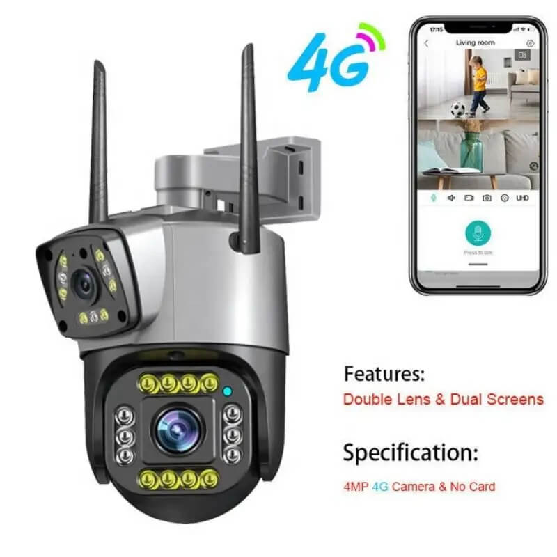 4mp dual screen ptz wifi camera