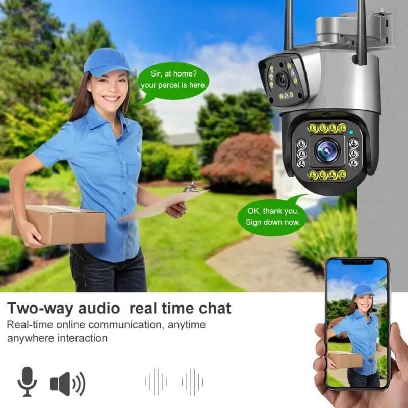 4mp dual screen ptz wifi camera