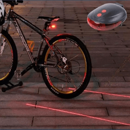 Waterproof bicycle light 5led+2laser rear tail light