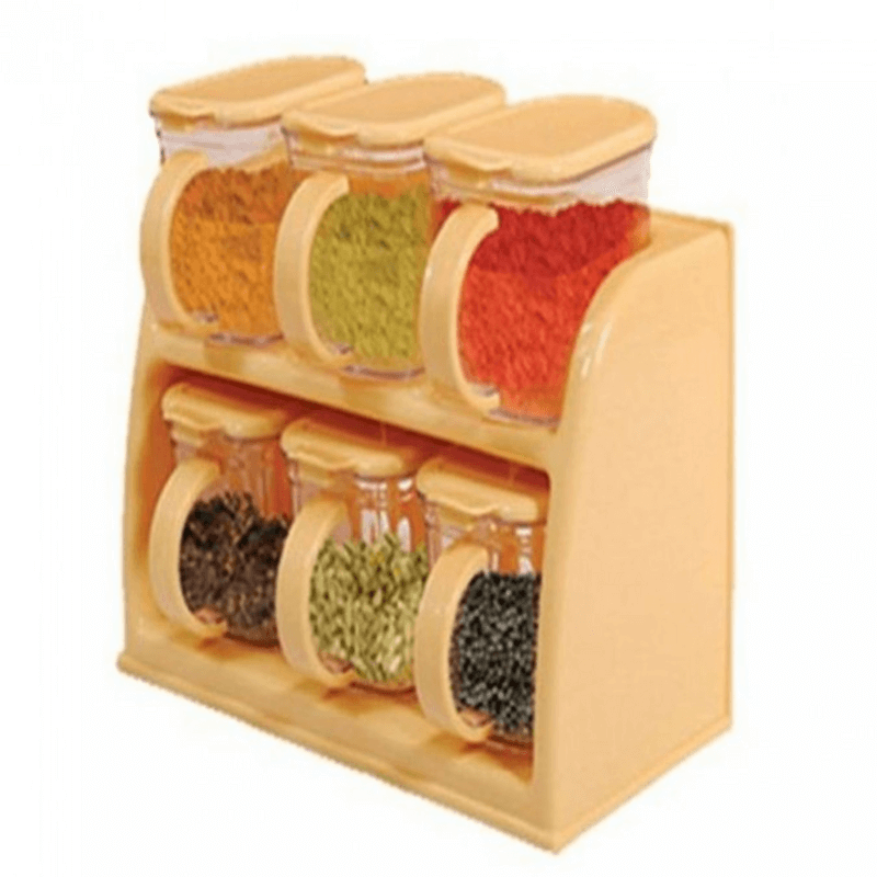 6 piece masala pack spice rack