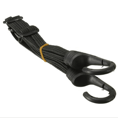 Pair of retractable elastic straps with hooks for luggage helmet