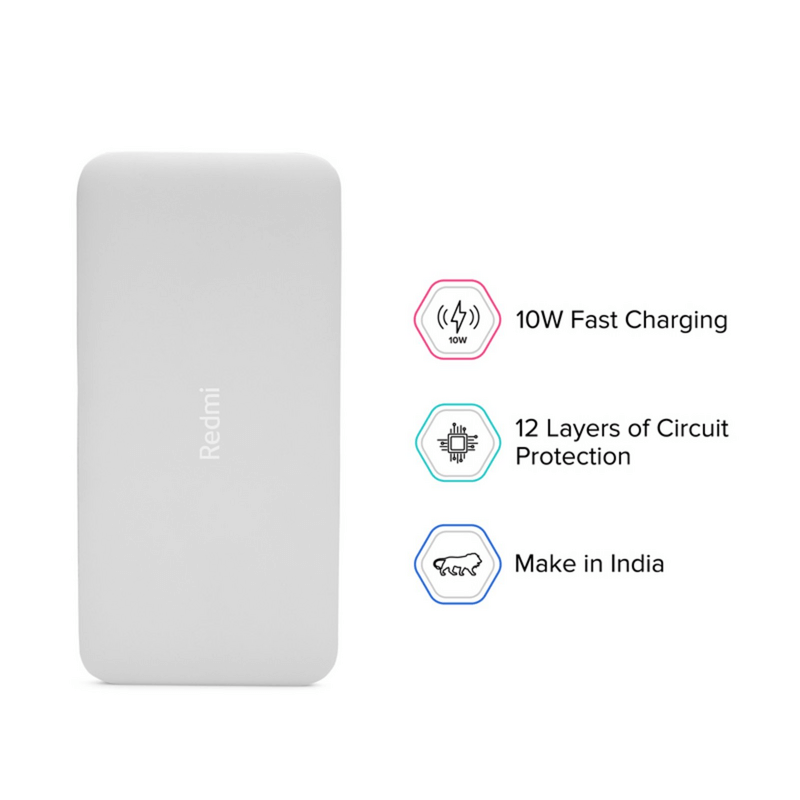 Redmi power bank 10000 mah white