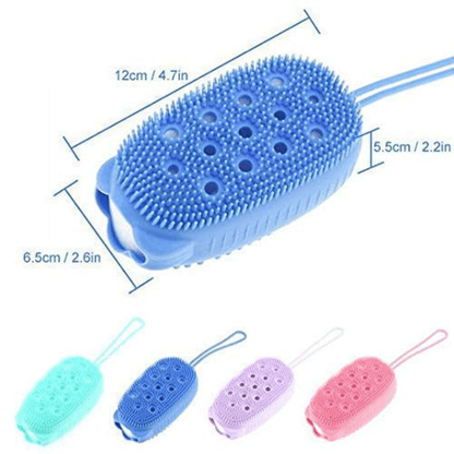 Silicone shower sponge body scrubber