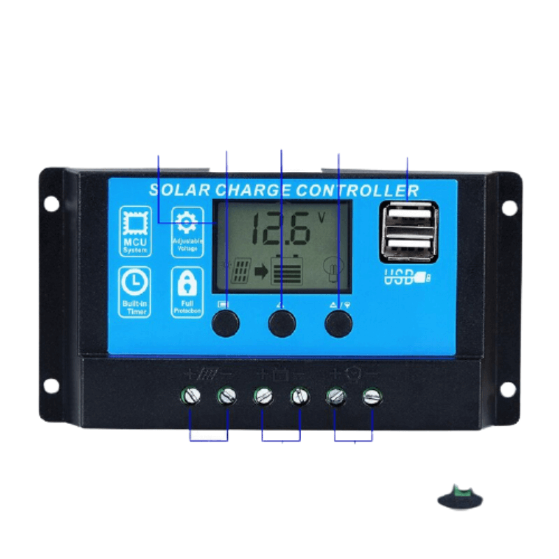 Pwm 10a lcd display solar charge controller 12v/24v