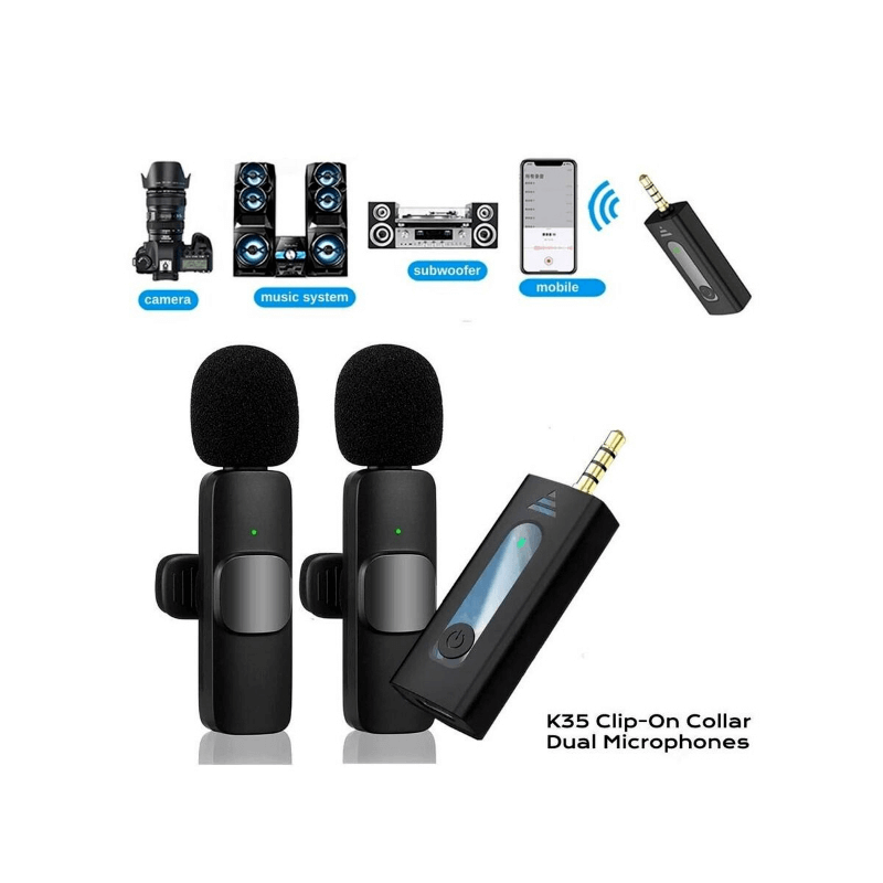 K35 high quality wireless dual microphone