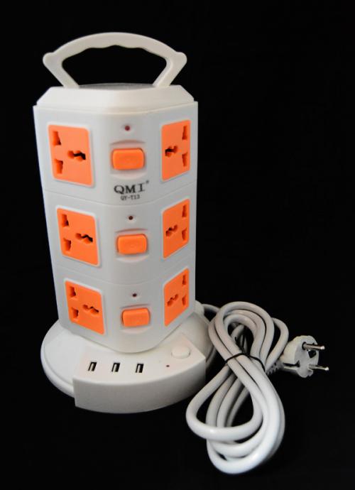 Multifunctional vertical socket 