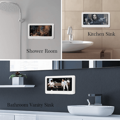 Wall mounted self adhesive mobile phone holder case box