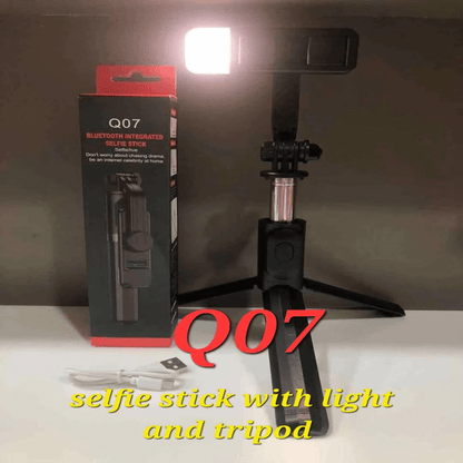 Black abs plastic q07 selfie stick