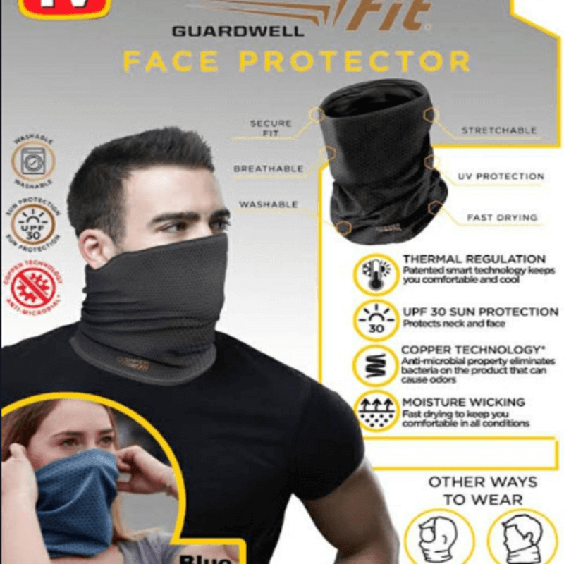 Copper fit unisex adult guard well face cover