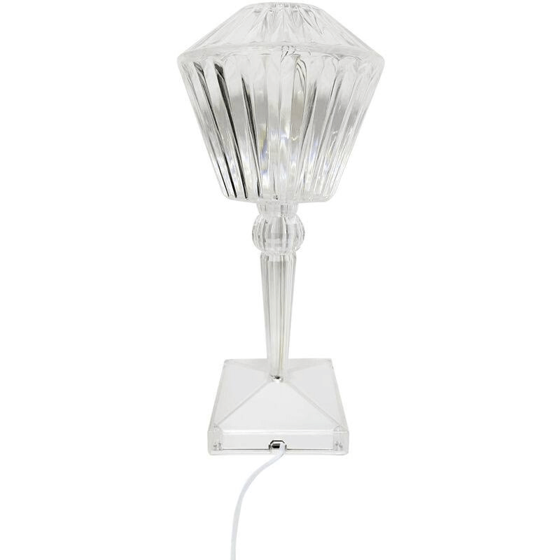 Diamond crystal acrylic desk lamp with usb cable