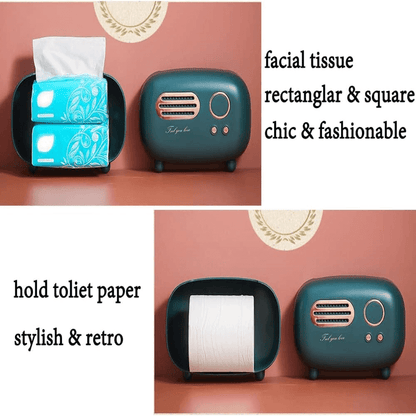 Retro radio tissue box