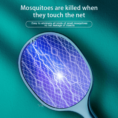 2 in 1 rechargeable usb mini mosquito swatter