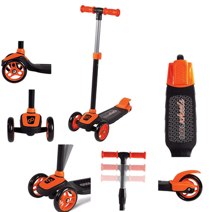 Cool 3 wheel height adjustable twist scooter