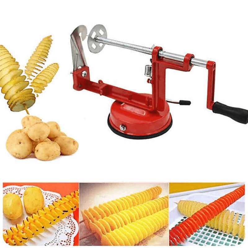 Potato spiral slicer