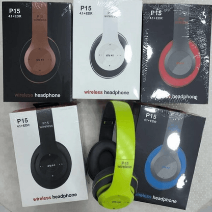 Wireless bluetooth bass stereo headphones