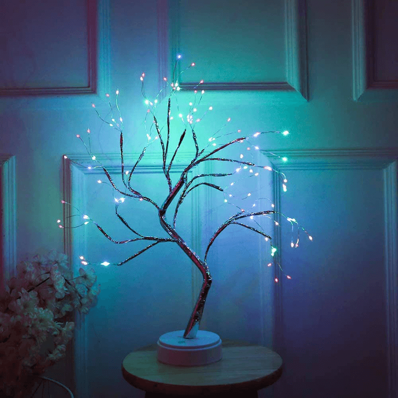 Fairy sparkly diy tree lamp with remote control