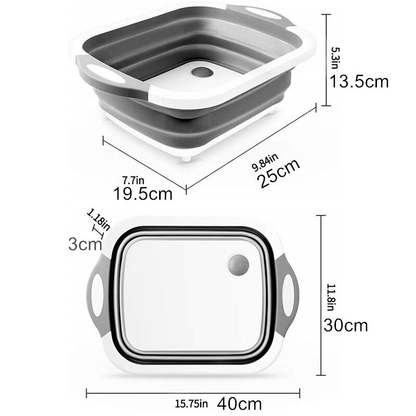 3 in 1 board with colander foldable multi-function