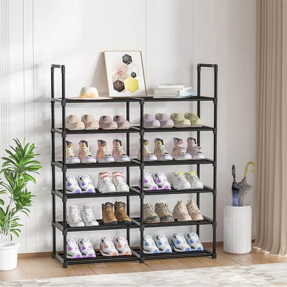 Metal double row shoe rack - 5 layer