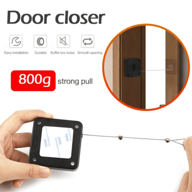 Self adhesive door closer
