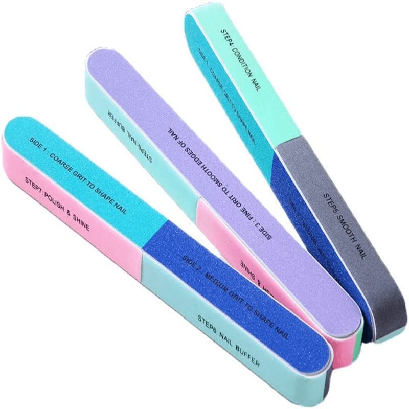 Pack of 3 finger nail files double sided manicure tools kit