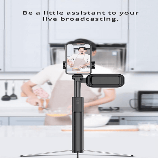 Portable metal selfie stick live support bluetooth remote control