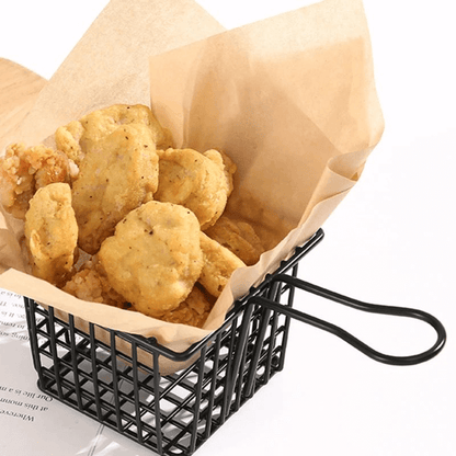 Mini square iron fries bucket