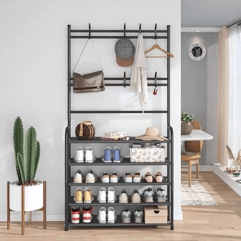 Stainless steel 5 layer shoe storage organizer rack