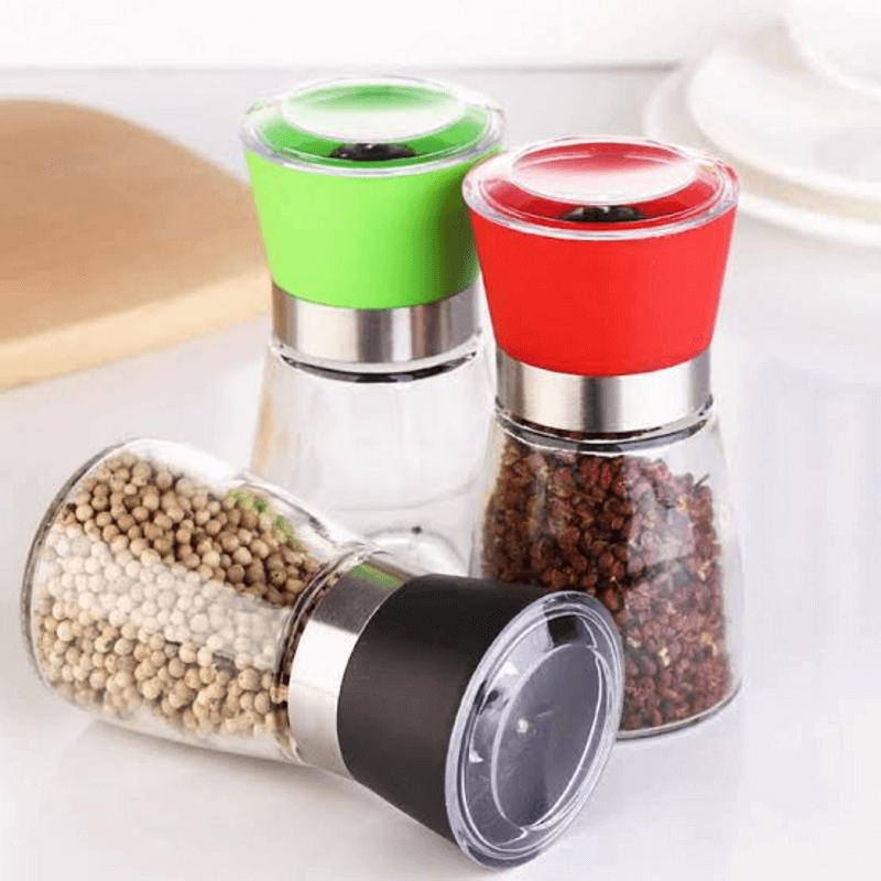 Manual glass bottle pepper spice salt grinder mill burnisher