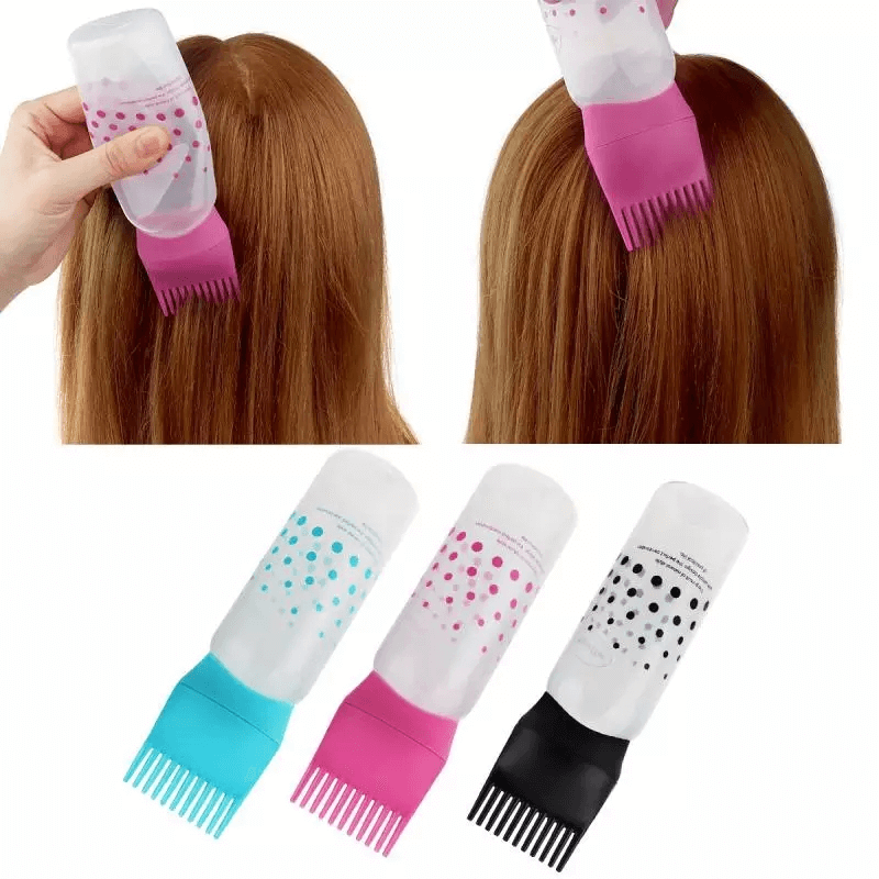 Soft plastic oil comb applicator bottle