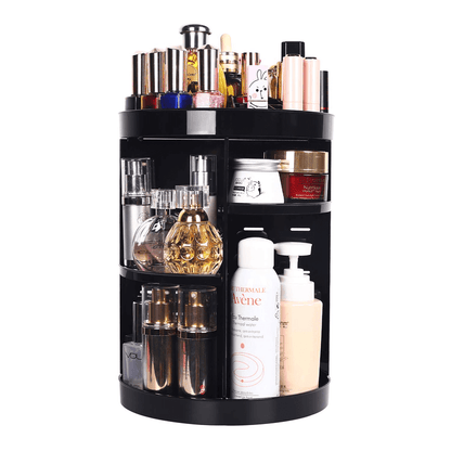 360 degree spinning makeup organizer