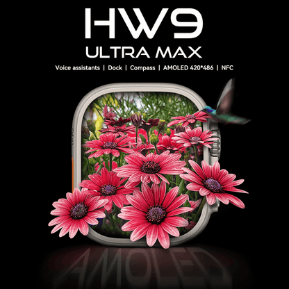 Hw9 ultra max 2.2 inch amoled screen display series 8 smart watch