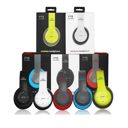 Wireless bluetooth bass stereo headphones