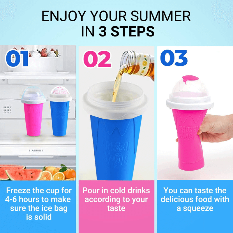 Frozen magic slushy maker cup