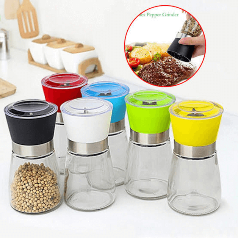 Manual glass bottle pepper spice salt grinder mill burnisher