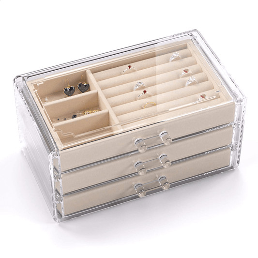 Acrylic 3 drawer jewelry organizer