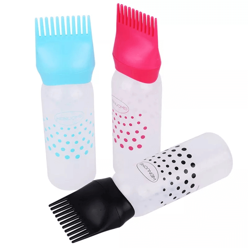 Soft plastic oil comb applicator bottle