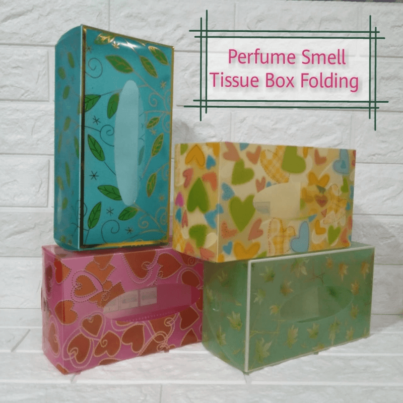 Tissue box plastic card folding - multi