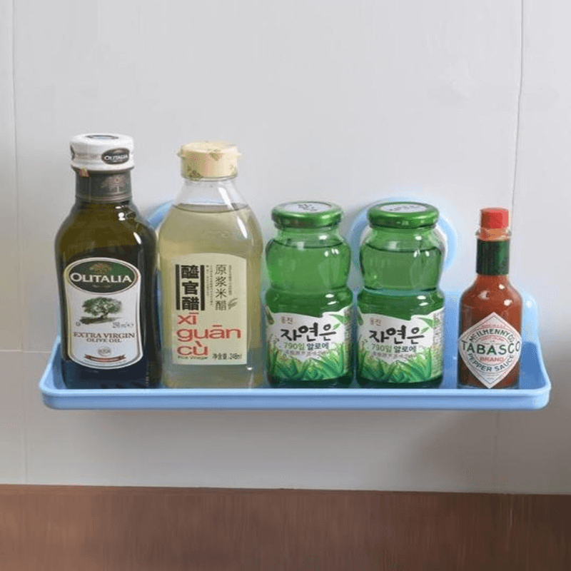 Powerful shelf kitchen suction storage holder 