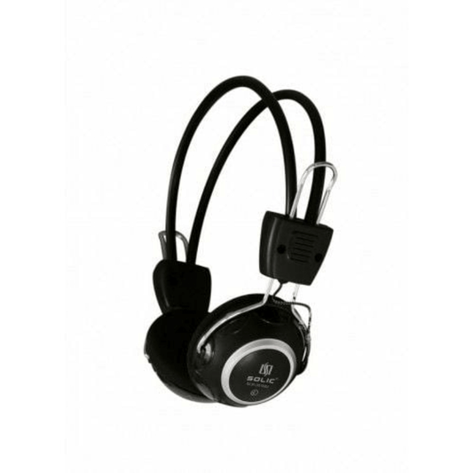 Slr-301mv comfortable solic black wired headphones