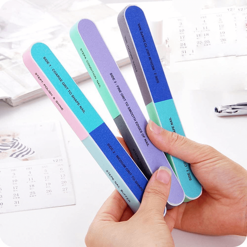 Pack of 3 finger nail files double sided manicure tools kit