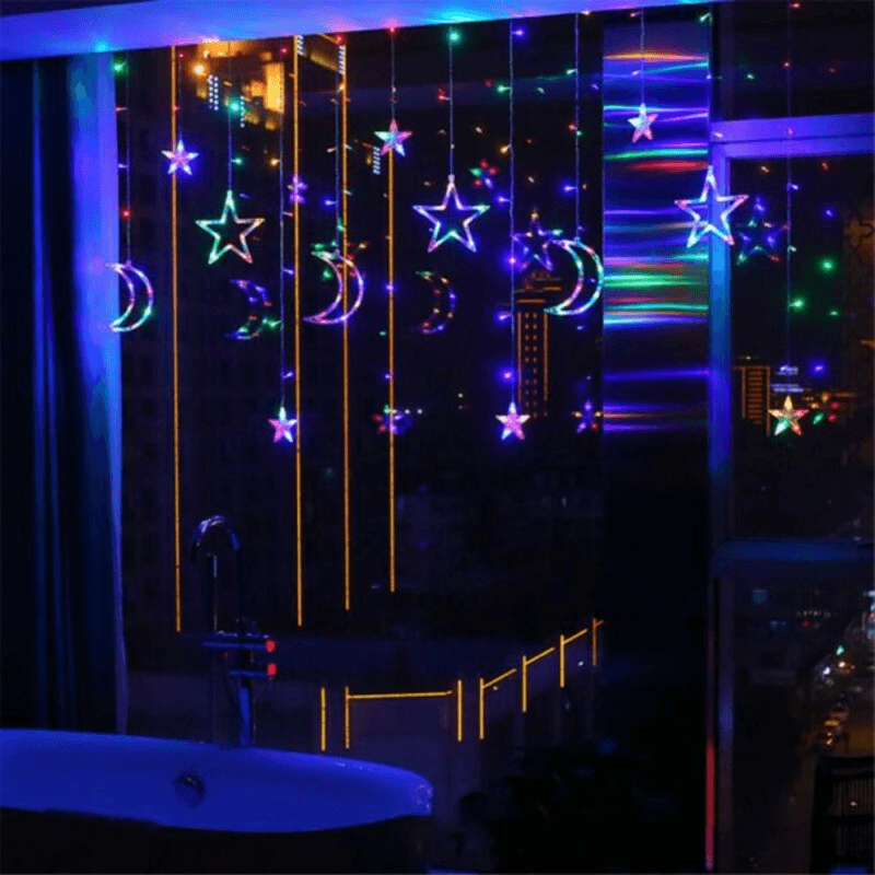 3.5m star moon string lights lamp curtain led