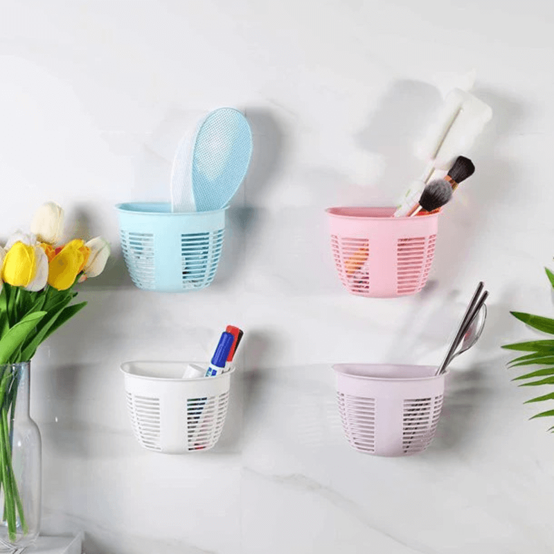 2 pcs wall-mounted storage basket