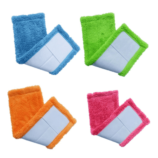 4 pcs home cleaning pad mop head coral velvet